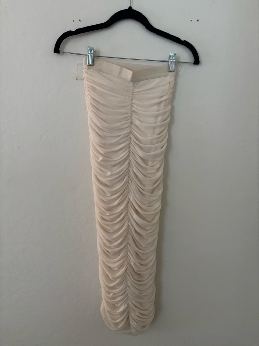 Oh Polly Cream Ruched Two-Piece Skirt Set - Picture 8 of 9